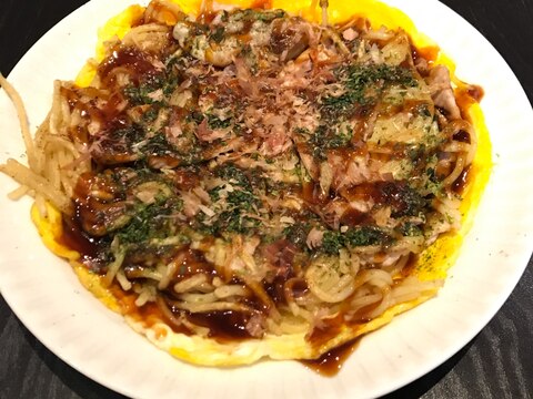 簡単！ちゃんぽん麺を使った広島焼き風レシピ